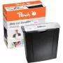 Aktenvernichter PEACH PS400-02, Streifenschnitt, 22 cm Arbeitsbreite, 7 mm Schnitt, schwarz/silber