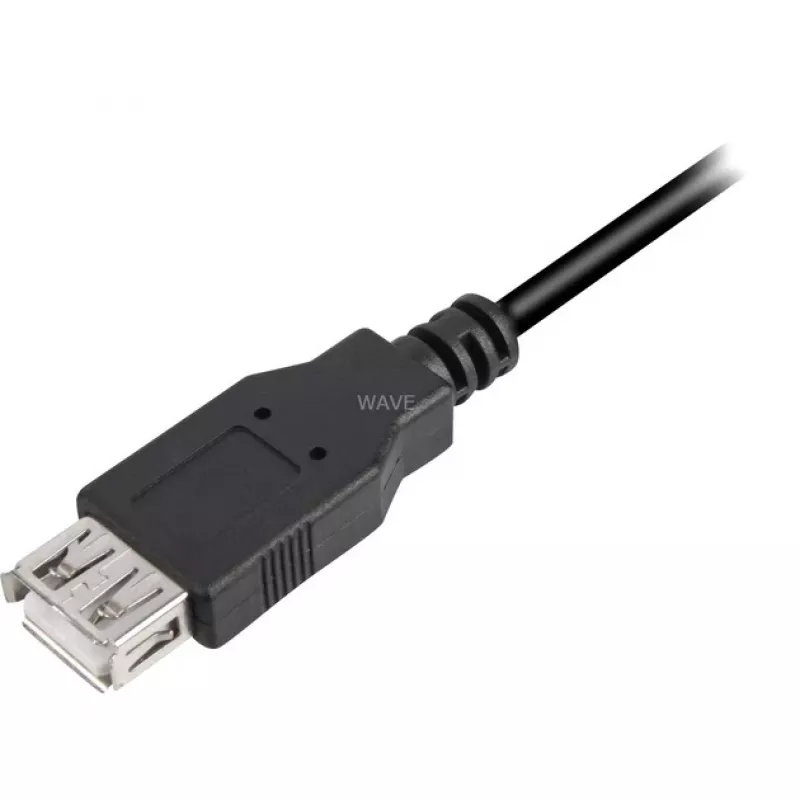 USB 2.0 Verlängerungskabel, USB-A Stecker > USB-A Buchse schwarz, 1,0 Meter, doppelt geschirmt