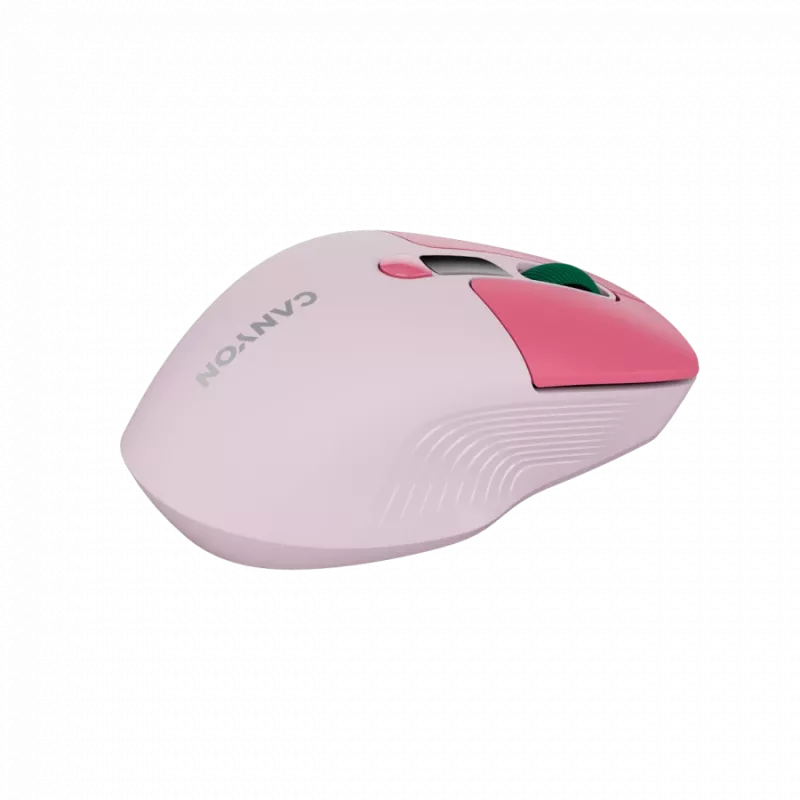 Canyon MW-26 - 2in1 kabellose optische Maus Bluetooth / 2,4 GHz - leise - pink