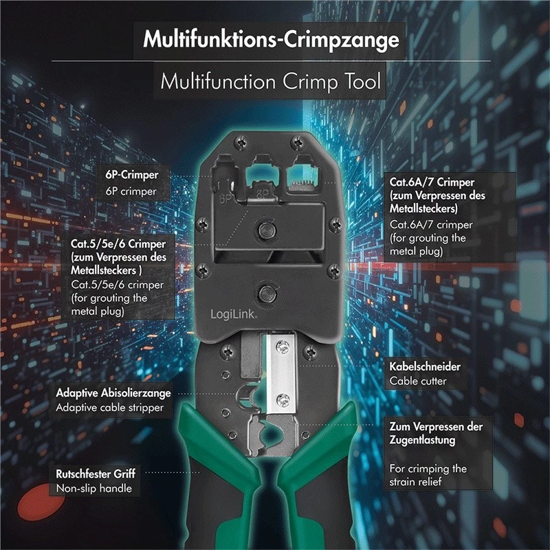 6-in-1 Multifunktions-Crimpzange