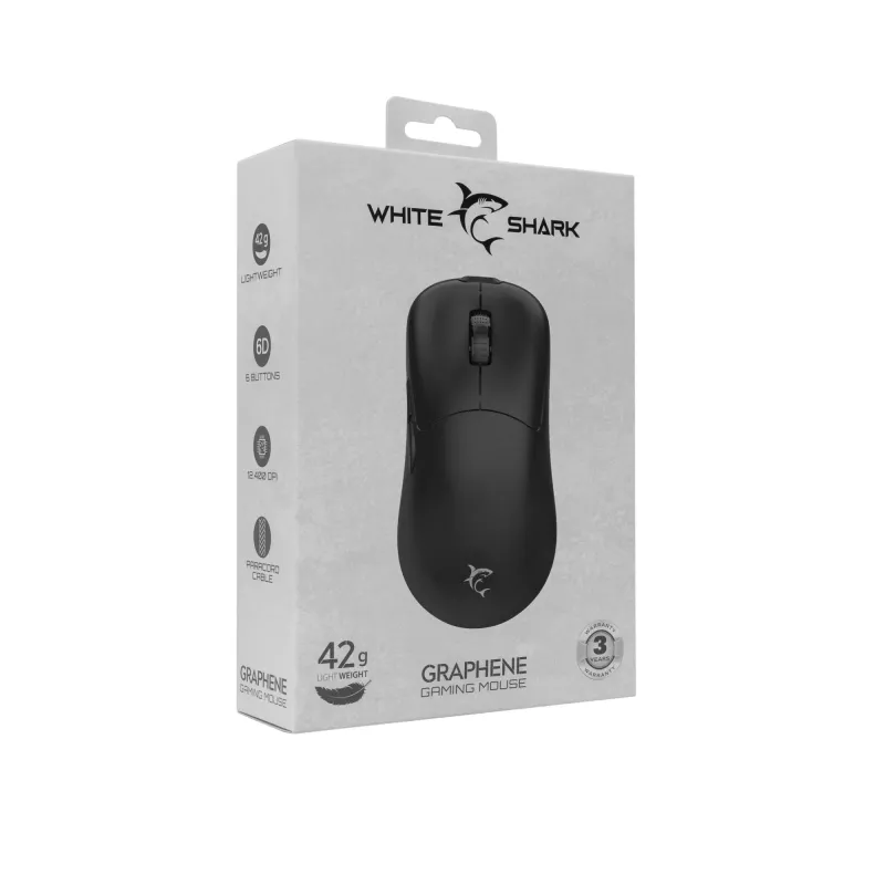 Maus White Shark GM-5014 Graphene schwarz USB