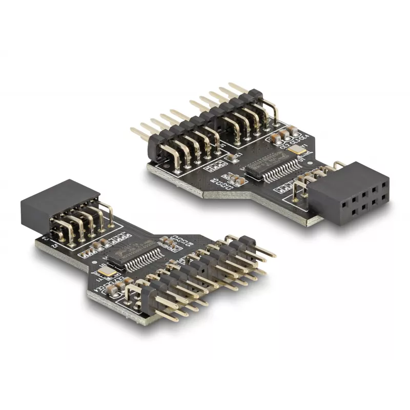 DeLOCK 60045 Kabel-Adapter 9-Pin USB 2.0 2 x 9-Pin-Header Schwarz