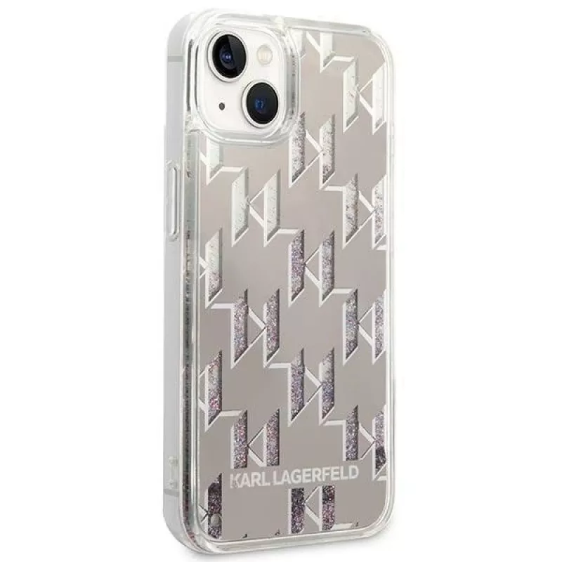 Karl Lagerfeld KLHCP14MLMNMS iPhone 14 Plus 6.7 Hardcase Silber / Silber Liquid Glitter Monogram