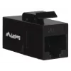 Keystone-Modul LANBERG KSU6-3000 — Cat6 U/UTP RJ-45 Buchse auf RJ-45 Buchse, flache Bauweise, schwarz