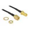 Koaxialkabel DeLOCK 88876 RP-SMA Standard 0,2 m Schwarz