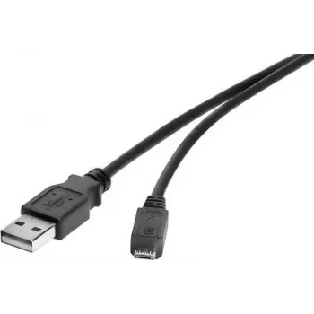 USB 2.0 Kabel Renkforce 1574809, 3 m, schwarz, A–A Daten/Ladefunktion