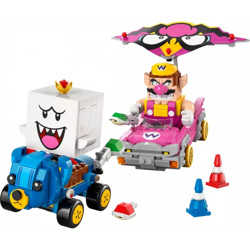 LEGO Bauspielzeug-Set 72038 Super Mario Mario Kart Wario King Buu Huu – Charakterfiguren und Streckenelemente