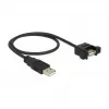 USB-Kabel DeLOCK 85461 USB 2.0 0,5 m Schwarz