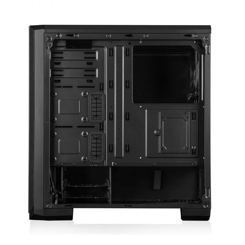 PC-Gehäuse MODECOM Oberon Pro Midi Tower — schwarz, unterstützt ATX/microATX/ITX, 7 Erweiterungsslots, bis zu 395 mm GPU, 5 HDD/3 SSD-Schächte