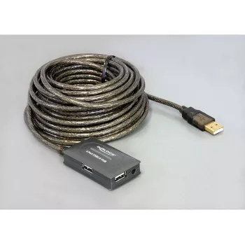 DeLock USB2.0 Verlängerungskabel 10m aktiv mit 4-Port Hub - Hub - 4 x USB2.0 (82748)