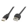 Digitus ASSMANN Basic - USB-Verlängerungskabel - USB Typ A, 4-polig (M) - USB Typ A, 4-polig (W) - 3 m (USB/USB 2.0) - Vergossen - Schwarz (AK-300200-030-S)