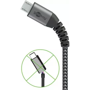 Wentronic 49273 Mobiltelefonkabel Grau