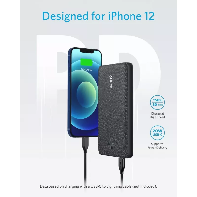 POWER BANK USB 20000MAH Schwarz/A1365G11 ANKER