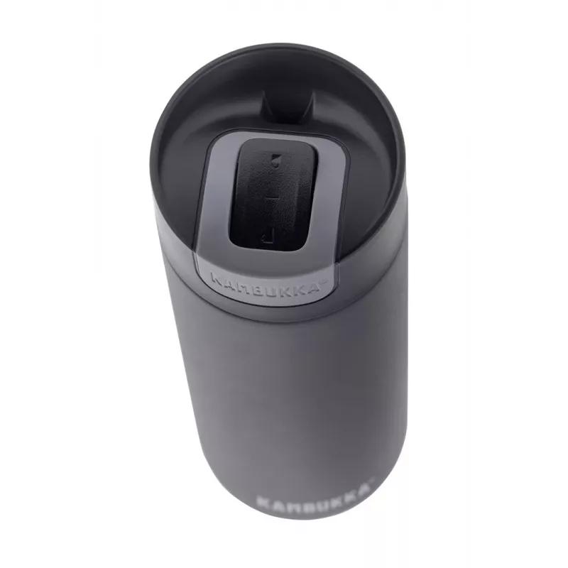 Vakuumflasche Kambukka Olympus 500 ml — 18/10 Edelstahl, vakuumisoliert, schwarz, rutschfester Boden