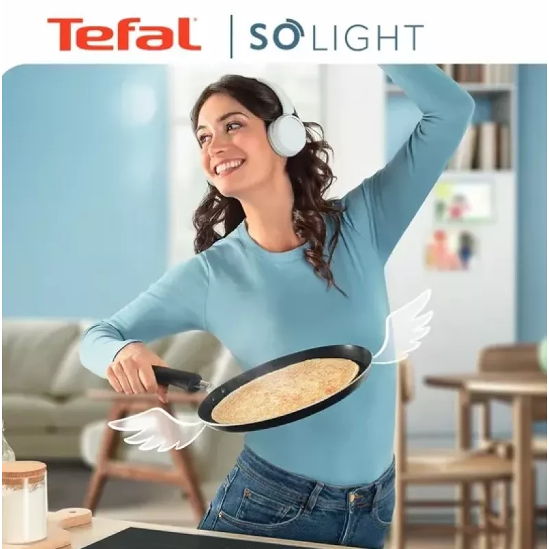 Pfannkuchenpfanne Tefal H0563842 antihaftbeschichtet langlebig, rund 24 cm
