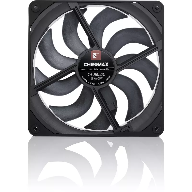 Noctua NF-A14x25 G2 PWM chromax.Schwarz 140mm Gehäuselüfter
