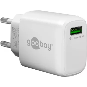Goobay USB-Schnellladegerät QC 3.0 (18 W) Weiß (61672)
