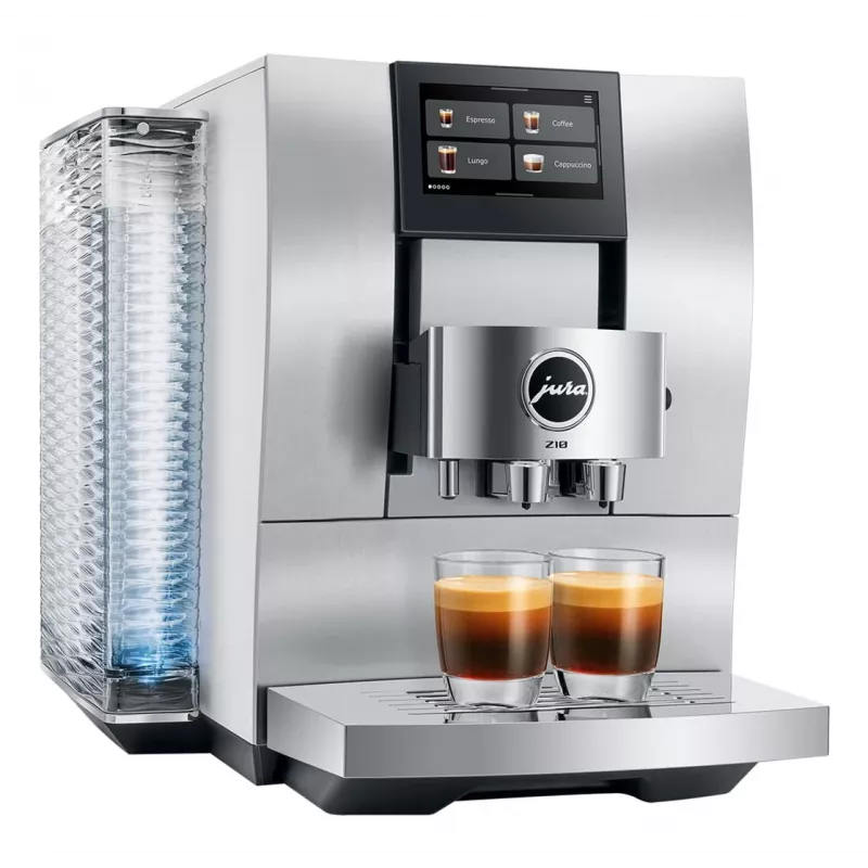 Vollautomatische Espressomaschine JURA Z10 (EB) — 2,4 L Wassertank, integriertes Mahlwerk, 1450 W, Aluminium/Weiß