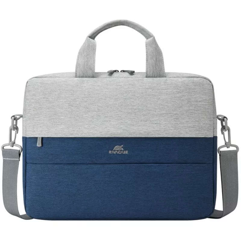 Laptop-Tasche Rivacase Prater für 10,1 Zoll–14 Zoll Laptops, Grau/Dunkelblau