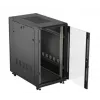 19-Zoll-Rack-Schrank LANBERG 22HE 600x1000 mm, schwarz, Glastüren vorne und hinten