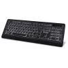 Leise USB-Tastatur mit Hintergrundbeleuchtung und flachen Tasten