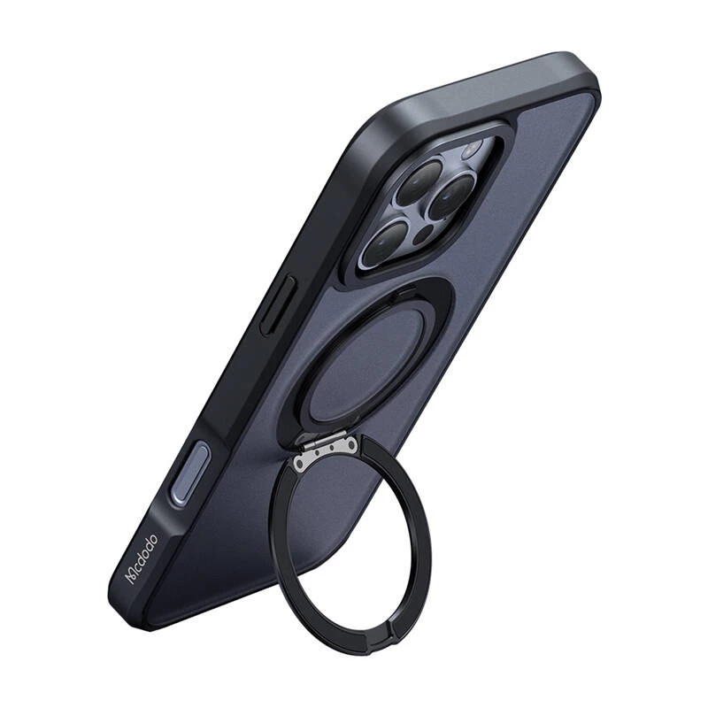Schutzhülle mit MagSafe Mcdodo PC-4933 für iPhone 16 Pro Max mit integriertem Ständer, schwarz