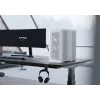 APNX PC Midi Tower C1-R-WT-v1 — Weiß, unterstützt ATX/Micro-ATX/Mini-ITX, 3x 120 mm Frontlüfter vorinstalliert, 3x 3,5-Zoll + 3x 2,5-Zoll Schächte, USB 3.2 Gen1 x2