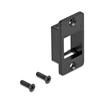 DELOCK 67336 Schnapprahmen — Zink, schwarz, 19,1 × 35,5 × 9,8 mm