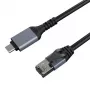 Interneto Kabel CAT6 UTP, USB Typ-C - RJ45, 7,5 m