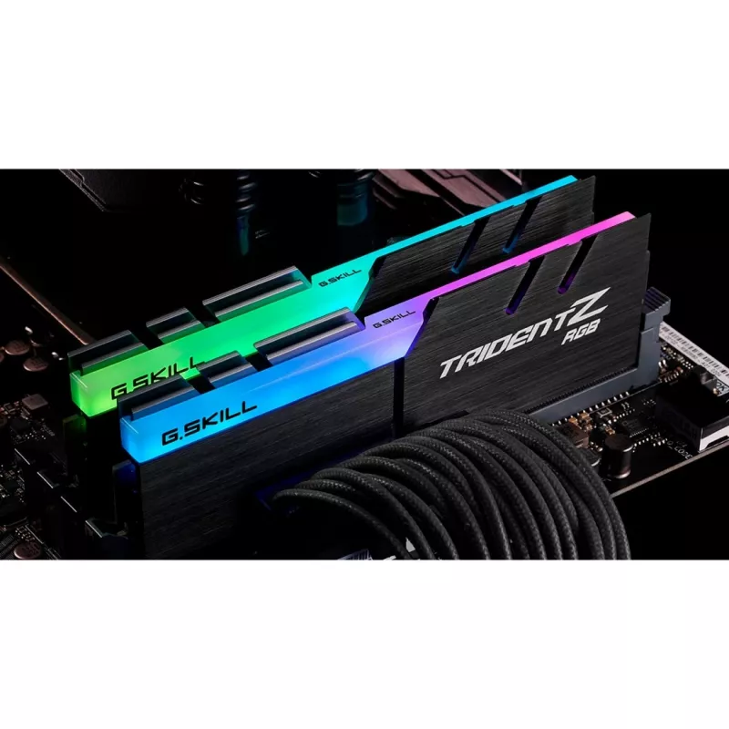 DIMM 32 GB DDR4-3200 (2x 16 GB) Dual-Kit, Arbeitsspeicher schwarz, F4-3200C16D-32GTZRX, Trident Z RGB, INTEL XMP