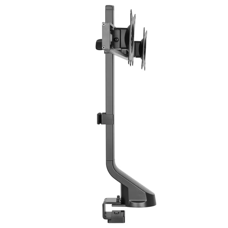 Monitorhalterung MACLEAN MC-854 für zwei Monitore 17–27 Zoll VESA 75x75 / 100x100, Doppelarm-Tischhalterung