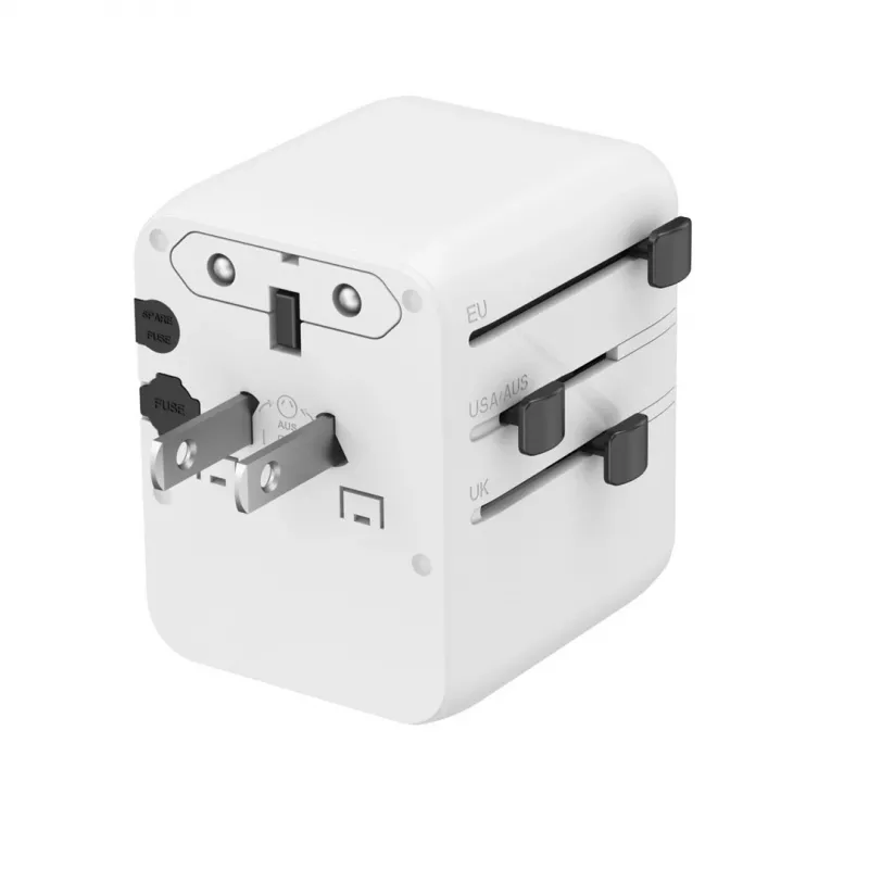 Reise-Netzteil GEMBIRD TPA-1A2C20-01-W — 20 W, USB-A (18 W) + 2× USB-C (20 W), Stecker Typ E, weiß