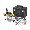 Tauchfräse DeWalt DCW620NT-XJ, bürstenloser Akku, 18V, 1600W Leistung, 11–23k U/min, 12,7 mm Spannzange, Staubabsaugung, LED, 3,6 kg, Koffer