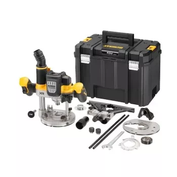 Tauchfräse DeWalt DCW620NT-XJ, bürstenloser Akku, 18V, 1600W Leistung, 11–23k U/min, 12,7 mm Spannzange, Staubabsaugung, LED, 3,6 kg, Koffer