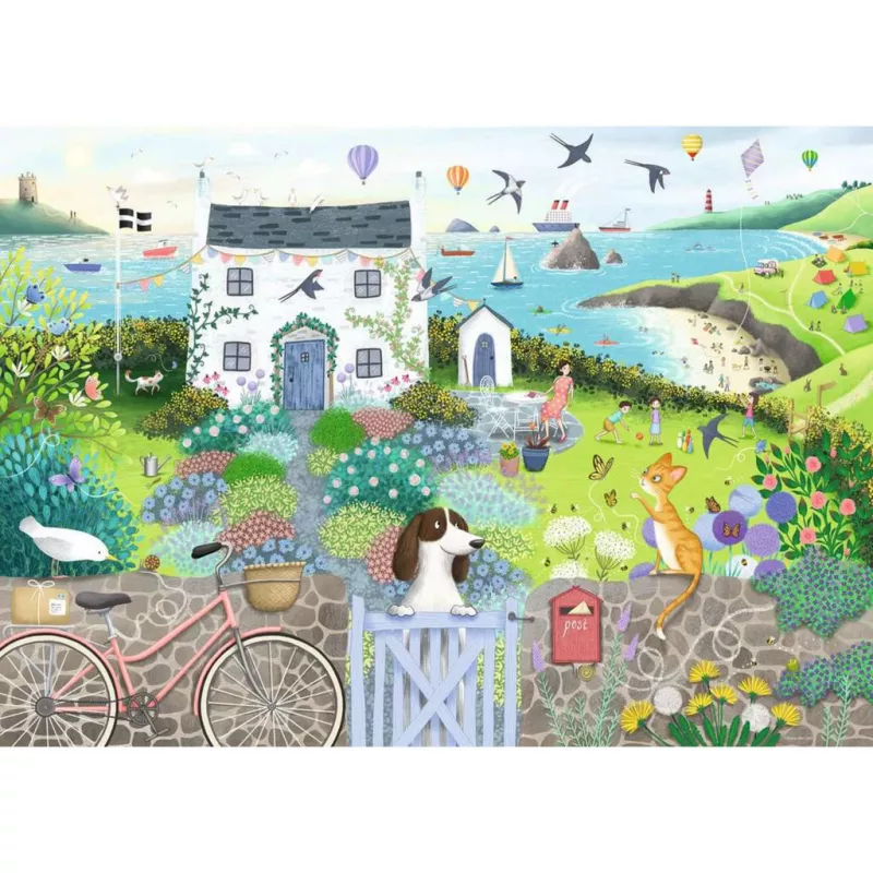 Puzzle Ravensburger Coastal Cottage 1000 Teile, 700 mm Breite, 2 mm Dicke