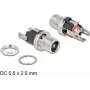 DC-Hohlstecker 5,5 x 2,5 mm Buchse, Einbauversion zum Löten DeLOCK 90057