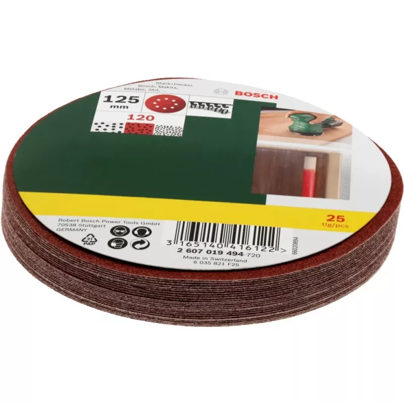 Schleifzubehör-Set Bosch 2 607 019 494 — Packung mit 25 Schleifblättern/Zubehör