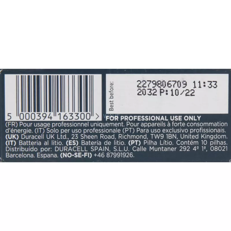 Lithium-Batterie Duracell CR2 3V (Modell 163300) für Kameras und Elektronik