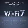 Tischrouter MERCUSYS MR47BE — Tri‑Band Wi‑Fi 7 (2,4/5/6 GHz), 9300 Mbit/s, 3× RJ‑45, 2,5GbE, 6 externe Antennen
