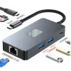 TB Adapter Hub USB-C (7-in-1) HDMI USB SD/TF RJ45 (2500 Mbit/s) PD