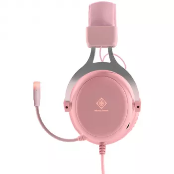 Deltaco GAM-030-P Kopfhörer und Headset kabelgebunden Headband Gaming USB Typ-A Pink (GAM-030-P)