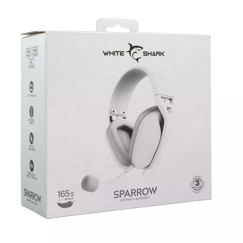 Kopfhörer White Shark GH-2443 Sparrow Weiß