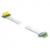 DeLOCK Riser-Karte PCI Express x1 Stecker auf x1 Slot 90° abgewinkelt mit FPC-Kabel 30 cm