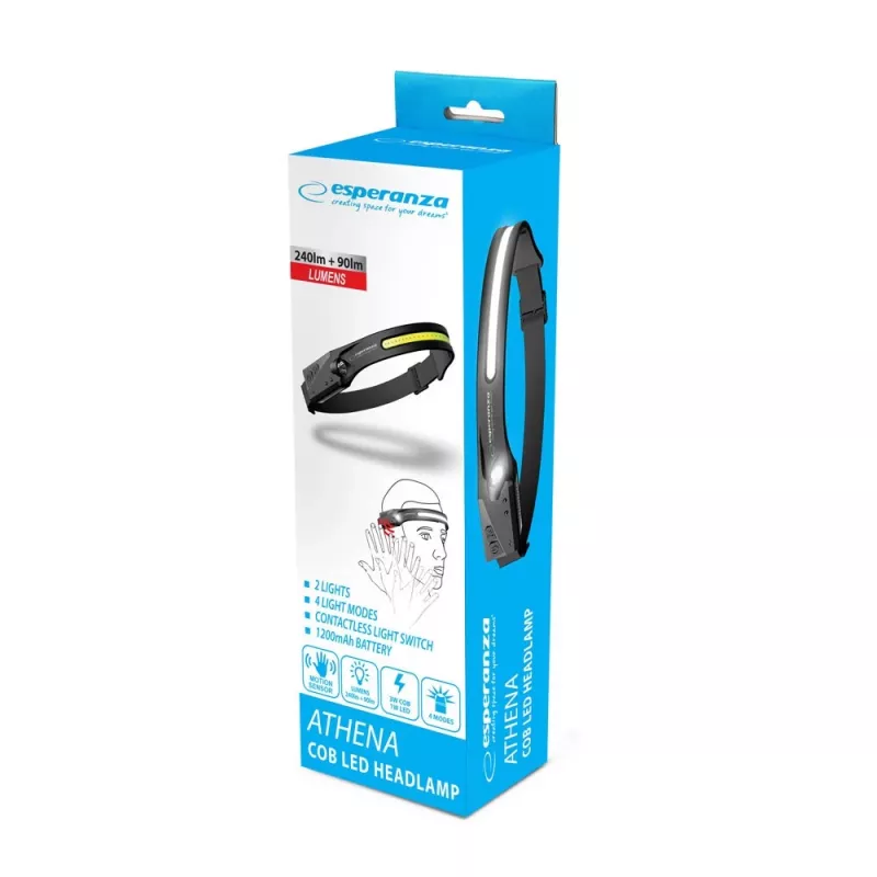 Esperanza EOT067 Taschenlampe Schwarz, Stirnlampe LED