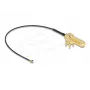 DeLOCK Antennenkabel SMA 90° PCB-Buchse Schottkoaxialkabel 0,15 m I-PEX MHF1 Schwarz Gold