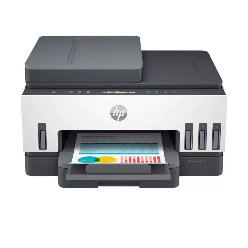 HP Smart Tank 750 Multifunktionsdrucker, Tintentank, Farbe, WLAN, Smart App, Duplex, ADF, automatischer Vorlageneinzug