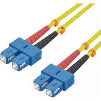 LWL-Patchkabel helos 216668 9/125µm OS2 SC-SC Duplex 15m