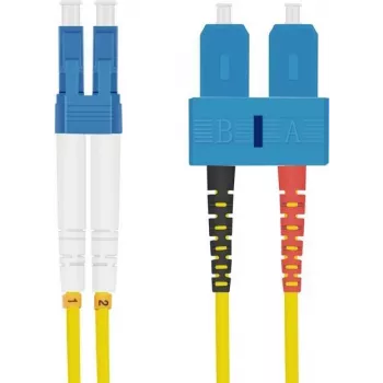Patchkabel helos LC Singlemode 1,5 m – Glasfasernetzwerkkabel, LC–LC Stecker