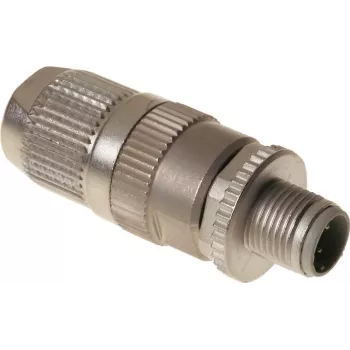 M12 4‑poliger D‑kodierter Steckverbinder Harting HARAX – industrieller Rundsteckverbinder für Signal/Daten