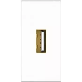 Kindermann Konnect flex 45 click - Modulares Faceplate-Snap-In - USB 2.0 Type A - Weiß, RAL 9010